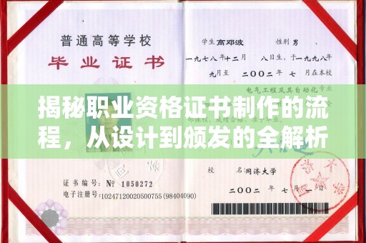 西林揭秘职业资格证书制作的流程，从设计到颁发的全解析