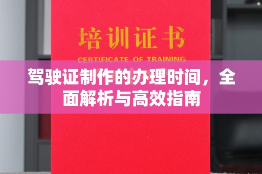 西林驾驶证制作的办理时间，全面解析与高效指南