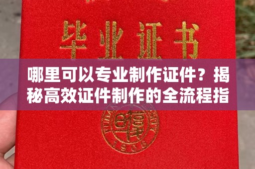 西林哪里可以专业制作证件？揭秘高效证件制作的全流程指南