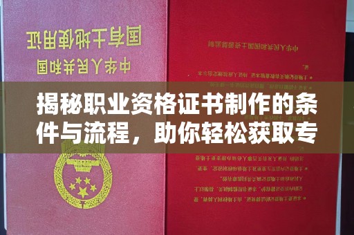 西林揭秘职业资格证书制作的条件与流程，助你轻松获取专业认证
