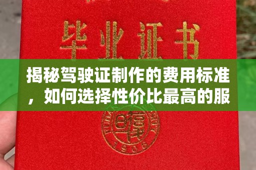 西林揭秘驾驶证制作的费用标准，如何选择性价比最高的服务？