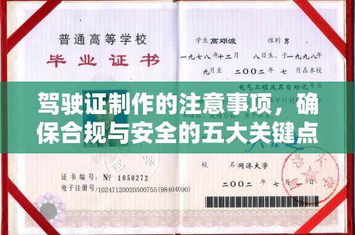 西林驾驶证制作的注意事项，确保合规与安全的五大关键点